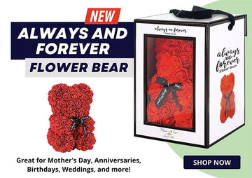 Kellis Gifts Rose Petals Romantic Red Rose Flower Bear Boxed Forever Gift